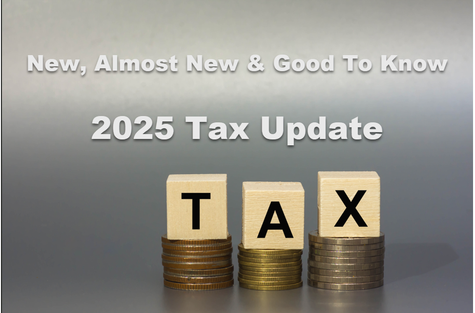 Professional desk with notebook and calculator — 2025 Tax Update course